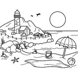Malvorlage: Strand (Natur und Jahreszeiten) #159003 - Kostenlose Malvorlagen zum Ausdrucken