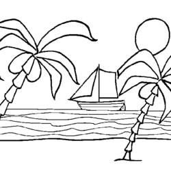 Malvorlage: Strand (Natur und Jahreszeiten) #159026 - Kostenlose Malvorlagen zum Ausdrucken