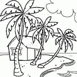 Malvorlage: Strand (Natur und Jahreszeiten) #159027 - Kostenlose Malvorlagen zum Ausdrucken
