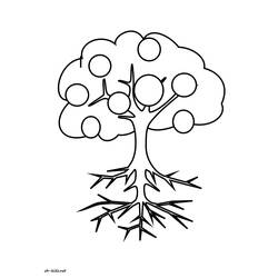 Malvorlage: Apfelbaum (Natur) #163546 - Kostenlose Malvorlagen zum Ausdrucken