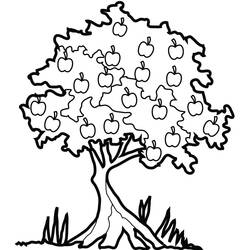 Malvorlage: Apfelbaum (Natur) #163810 - Kostenlose Malvorlagen zum Ausdrucken