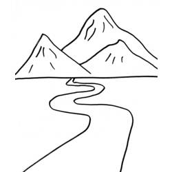 Zeichnungen zum Ausmalen: Berg - Kostenlose Malvorlagen zum Ausdrucken