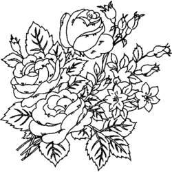 Malvorlage: Blumenstrauß (Natur) #160761 - Kostenlose Malvorlagen zum Ausdrucken