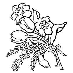 Malvorlage: Blumenstrauß (Natur) #160801 - Kostenlose Malvorlagen zum Ausdrucken