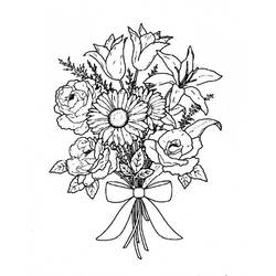 Zeichnungen zum Ausmalen: Blumenstrauß - Kostenlose Malvorlagen zum Ausdrucken