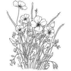 Malvorlage: Blumenstrauß (Natur) #160808 - Kostenlose Malvorlagen zum Ausdrucken