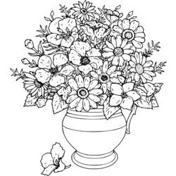 Malvorlage: Blumenstrauß (Natur) #160813 - Kostenlose Malvorlagen zum Ausdrucken