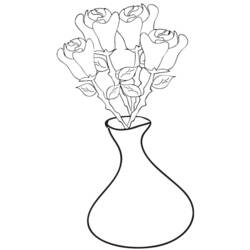 Malvorlage: Blumenstrauß (Natur) #160846 - Kostenlose Malvorlagen zum Ausdrucken