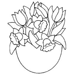 Malvorlage: Blumenstrauß (Natur) #160909 - Kostenlose Malvorlagen zum Ausdrucken