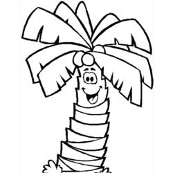 Malvorlage: Kokosnussbaum (Natur) #162372 - Kostenlose Malvorlagen zum Ausdrucken