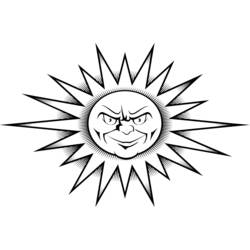 Malvorlage: Sonne (Natur) #158136 - Kostenlose Malvorlagen zum Ausdrucken
