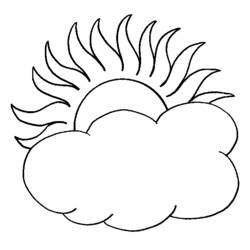 Malvorlage: Sonne und Wolke (Natur) #156169 - Kostenlose Malvorlagen zum Ausdrucken