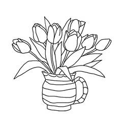 Malvorlage: Tulpe (Natur) #161619 - Kostenlose Malvorlagen zum Ausdrucken