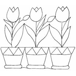 Malvorlage: Tulpe (Natur) #161623 - Kostenlose Malvorlagen zum Ausdrucken