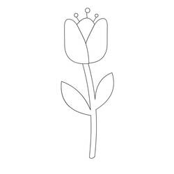 Malvorlage: Tulpe (Natur) #161637 - Kostenlose Malvorlagen zum Ausdrucken