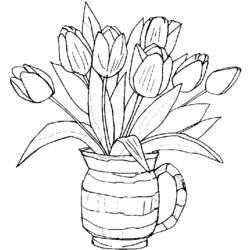 Malvorlage: Tulpe (Natur) #161653 - Kostenlose Malvorlagen zum Ausdrucken