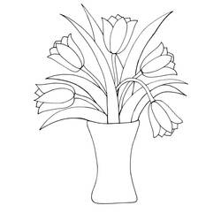 Malvorlage: Tulpe (Natur) #161654 - Kostenlose Malvorlagen zum Ausdrucken