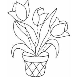Malvorlage: Tulpe (Natur) #161656 - Kostenlose Malvorlagen zum Ausdrucken