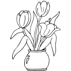 Malvorlage: Tulpe (Natur) #161665 - Kostenlose Malvorlagen zum Ausdrucken