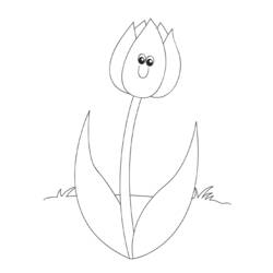 Malvorlage: Tulpe (Natur) #161686 - Kostenlose Malvorlagen zum Ausdrucken