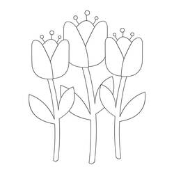 Malvorlage: Tulpe (Natur) #161687 - Kostenlose Malvorlagen zum Ausdrucken
