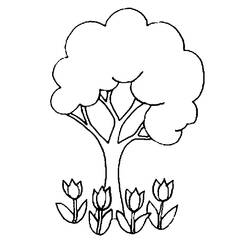 Malvorlage: Tulpe (Natur) #161705 - Kostenlose Malvorlagen zum Ausdrucken