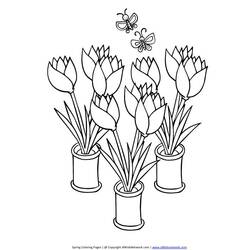 Malvorlage: Tulpe (Natur) #161714 - Kostenlose Malvorlagen zum Ausdrucken