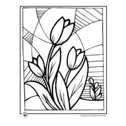 Malvorlage: Tulpe (Natur) #161726 - Kostenlose Malvorlagen zum Ausdrucken