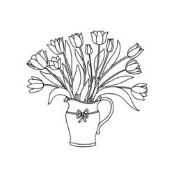 Malvorlage: Tulpe (Natur) #161746 - Kostenlose Malvorlagen zum Ausdrucken