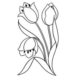 Malvorlage: Tulpe (Natur) #161748 - Kostenlose Malvorlagen zum Ausdrucken
