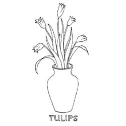 Malvorlage: Tulpe (Natur) #161752 - Kostenlose Malvorlagen zum Ausdrucken