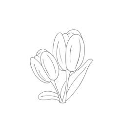 Malvorlage: Tulpe (Natur) #161756 - Kostenlose Malvorlagen zum Ausdrucken
