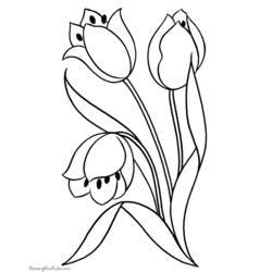Malvorlage: Tulpe (Natur) #161780 - Kostenlose Malvorlagen zum Ausdrucken