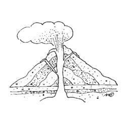 Malvorlage: Vulkan (Natur) #166571 - Kostenlose Malvorlagen zum Ausdrucken
