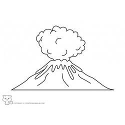 Zeichnungen zum Ausmalen: Vulkan - Kostenlose Malvorlagen zum Ausdrucken