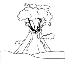 Malvorlage: Vulkan (Natur) #166575 - Kostenlose Malvorlagen zum Ausdrucken