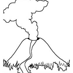 Malvorlage: Vulkan (Natur) #166596 - Kostenlose Malvorlagen zum Ausdrucken
