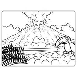 Malvorlage: Vulkan (Natur) #166609 - Kostenlose Malvorlagen zum Ausdrucken
