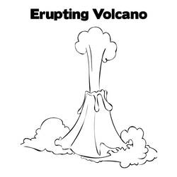 Malvorlage: Vulkan (Natur) #166616 - Kostenlose Malvorlagen zum Ausdrucken