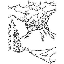 Malvorlage: Vulkan (Natur) #166641 - Kostenlose Malvorlagen zum Ausdrucken