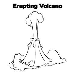 Malvorlage: Vulkan (Natur) #166651 - Kostenlose Malvorlagen zum Ausdrucken