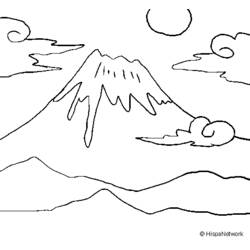 Malvorlage: Vulkan (Natur) #166764 - Kostenlose Malvorlagen zum Ausdrucken