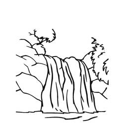 Malvorlage: Wasserfall (Natur) #159769 - Kostenlose Malvorlagen zum Ausdrucken
