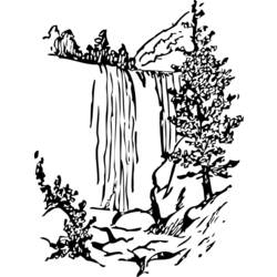 Malvorlage: Wasserfall (Natur) #159910 - Kostenlose Malvorlagen zum Ausdrucken