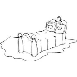 Malvorlage: Bett (Objekte) #168116 - Kostenlose Malvorlagen zum Ausdrucken