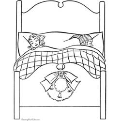 Malvorlage: Bett (Objekte) #168136 - Kostenlose Malvorlagen zum Ausdrucken