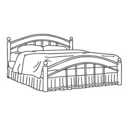 Malvorlage: Bett (Objekte) #168144 - Kostenlose Malvorlagen zum Ausdrucken