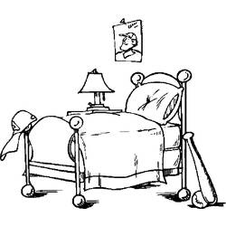 Malvorlage: Bett (Objekte) #168146 - Kostenlose Malvorlagen zum Ausdrucken