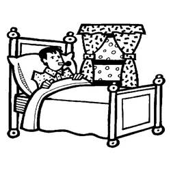 Malvorlage: Bett (Objekte) #168197 - Kostenlose Malvorlagen zum Ausdrucken