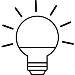 Malvorlage: Glühbirne (Objekte) #119390 - Kostenlose Malvorlagen zum Ausdrucken